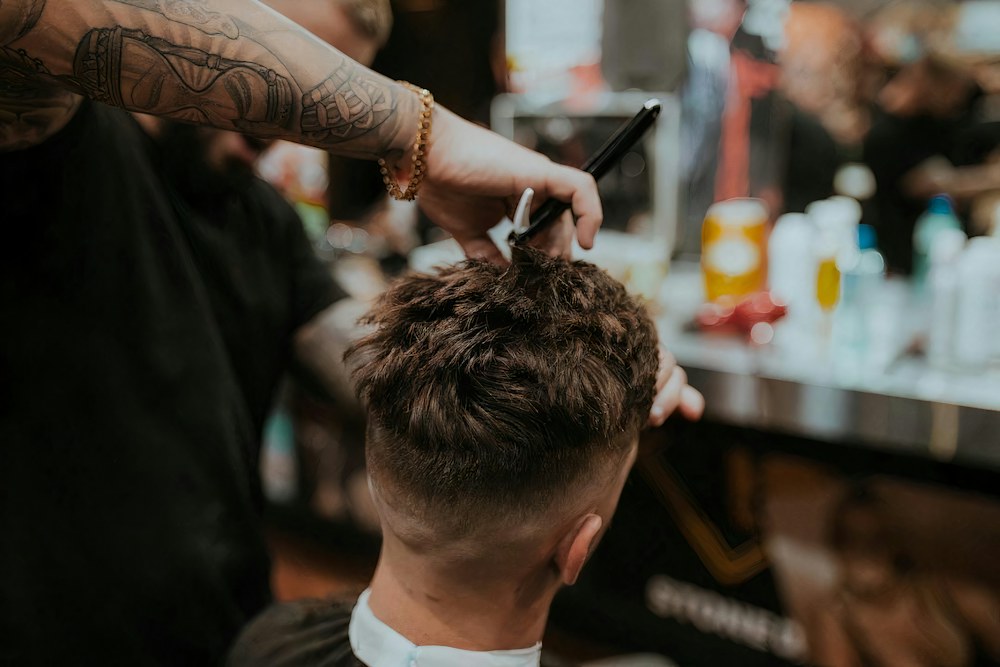 A finished modern haircut with natural texture